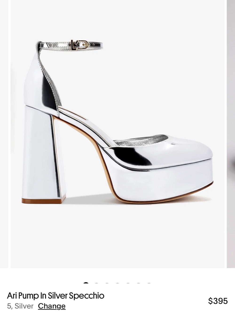 Larroude Ari Pump silver
